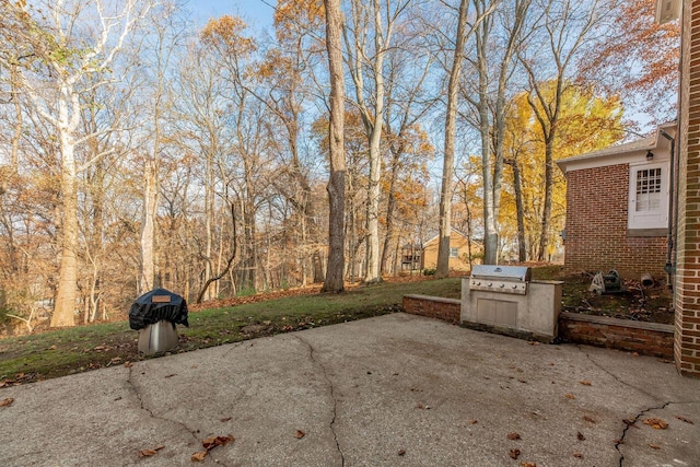 view of patio with grilling area