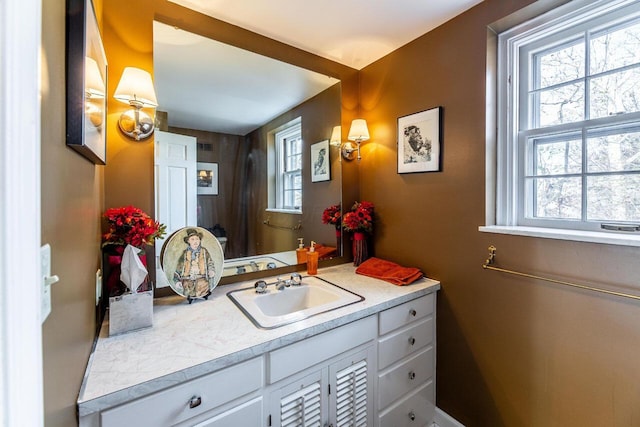 bathroom with vanity