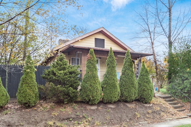 view of side of property