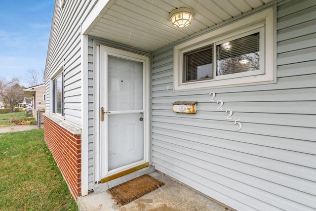 view of doorway to property