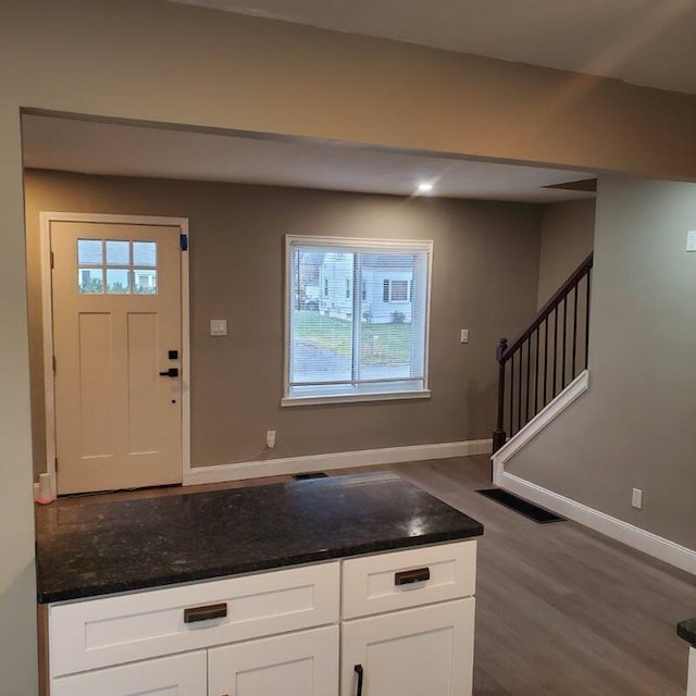 entrance foyer with light hardwood / wood-style flooring