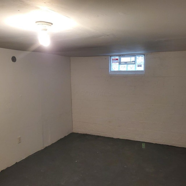 view of basement