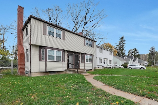 view of front of house featuring a front yard