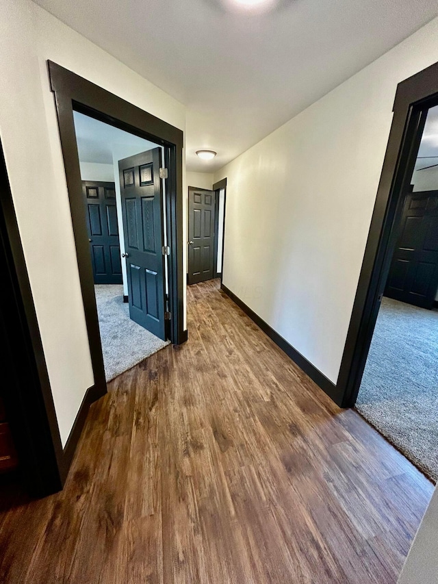 unfurnished room with hardwood / wood-style flooring