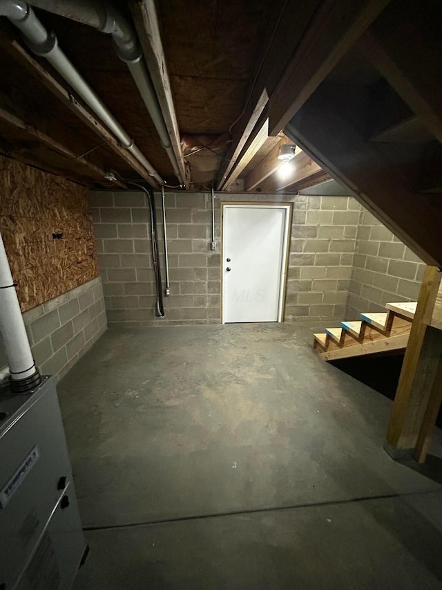 view of basement