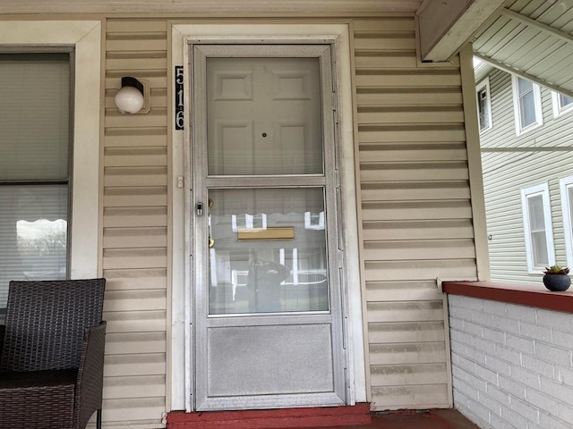 view of doorway to property