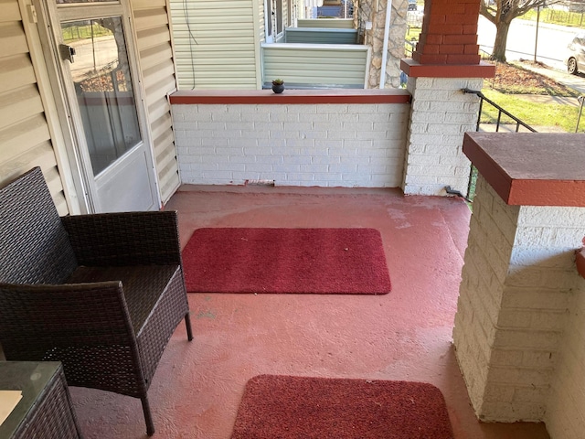 view of patio with covered porch