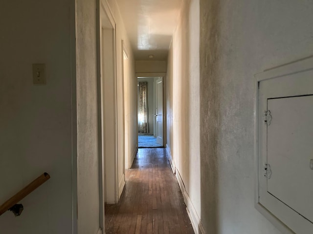 hall featuring dark hardwood / wood-style floors