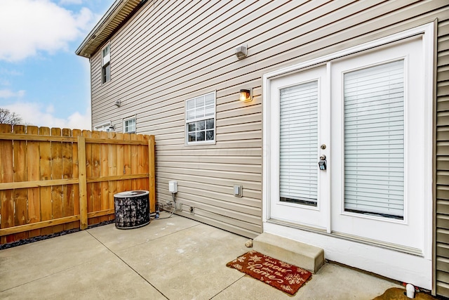 view of patio / terrace featuring central AC unit