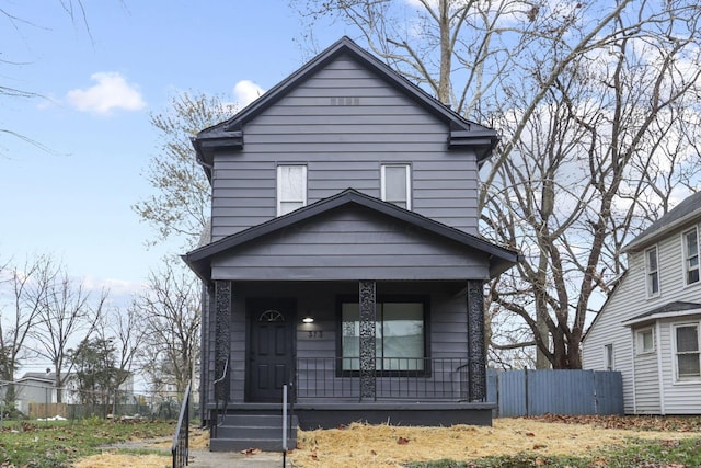 bungalow featuring covered porch