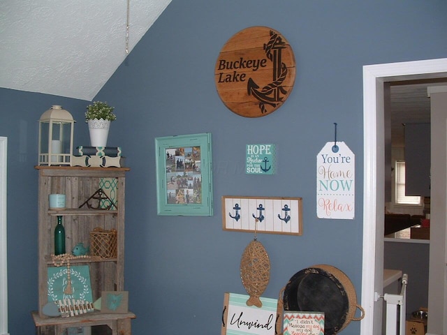 room details featuring a textured ceiling