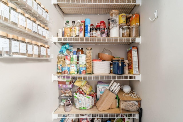 view of pantry