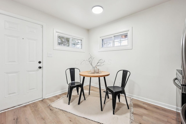 interior space featuring light hardwood / wood-style flooring