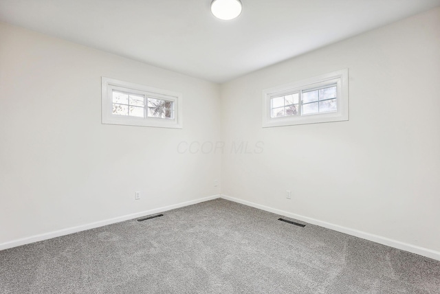 empty room featuring carpet flooring and a healthy amount of sunlight