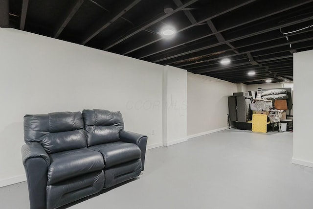 view of basement