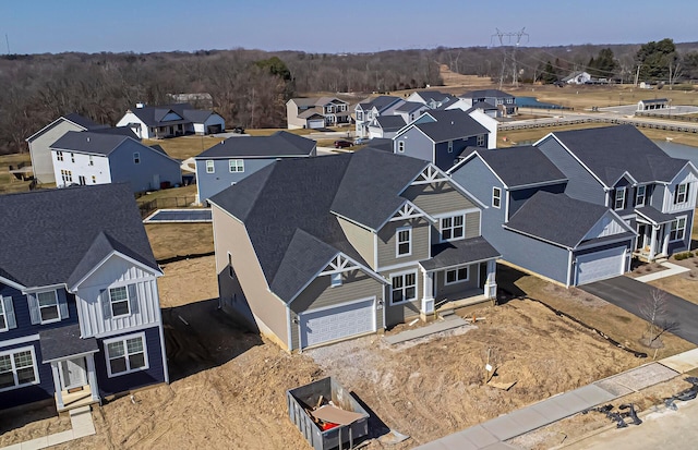 drone / aerial view featuring a residential view