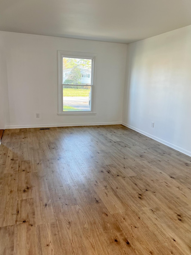 empty room featuring light hardwood / wood-style flooring