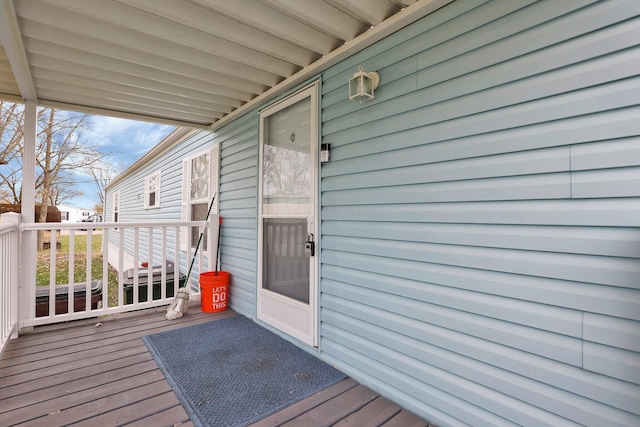 view of wooden deck