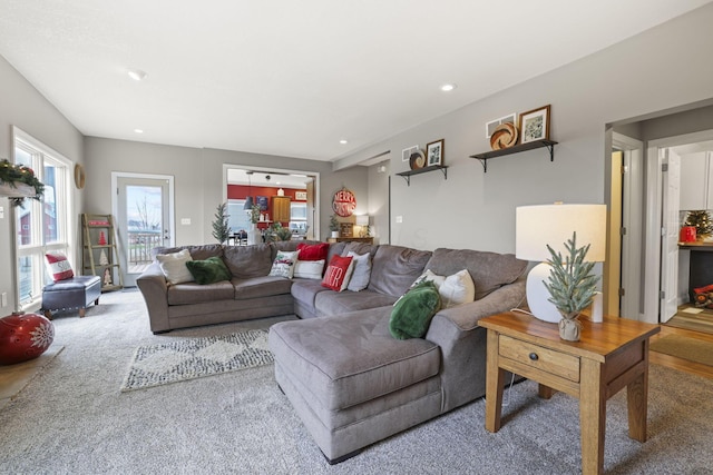 view of carpeted living room