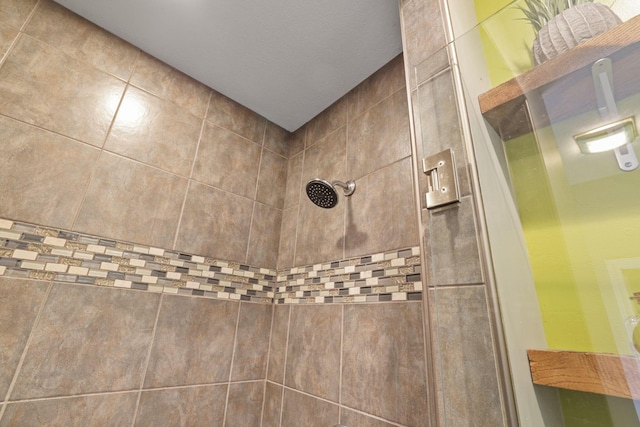 details with tiled shower