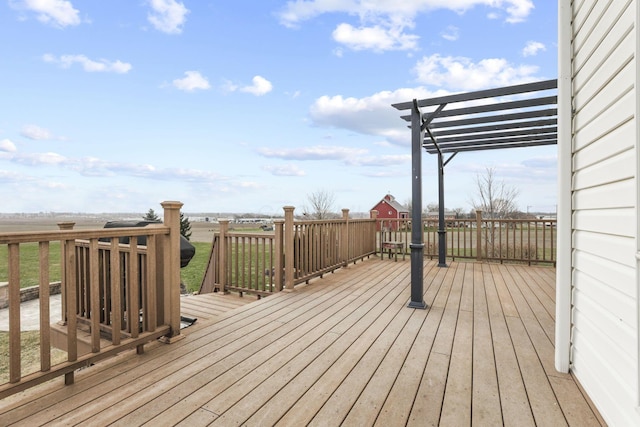 deck with a pergola