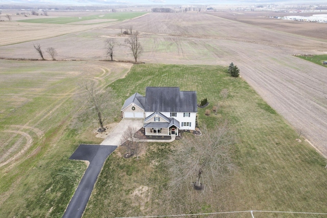 bird's eye view featuring a rural view