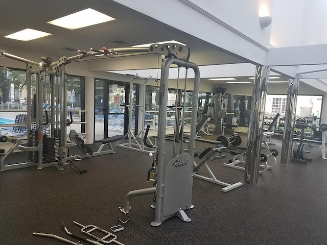 view of exercise room