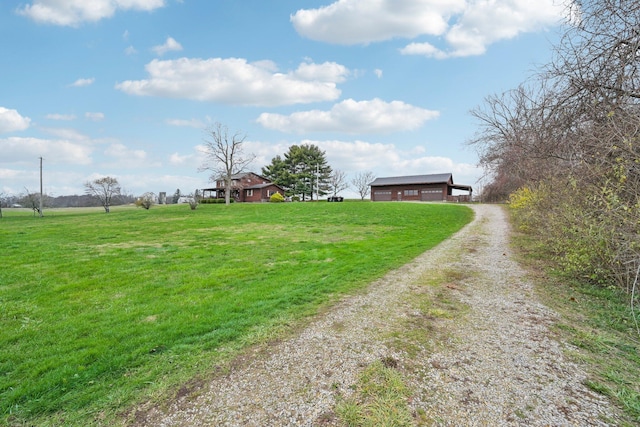 exterior space with a rural view