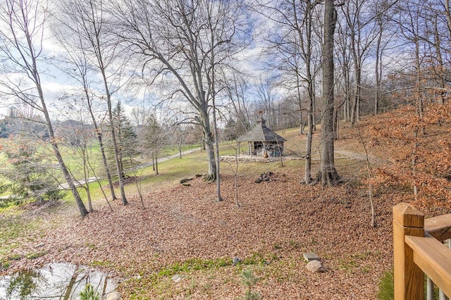 view of yard featuring a gazebo