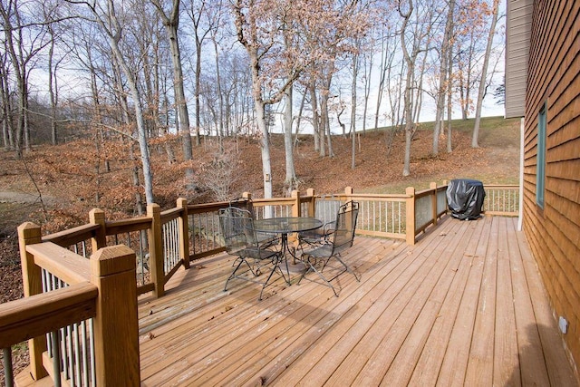 view of wooden terrace