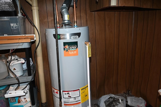 utilities featuring gas water heater