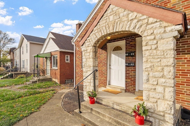 view of doorway to property