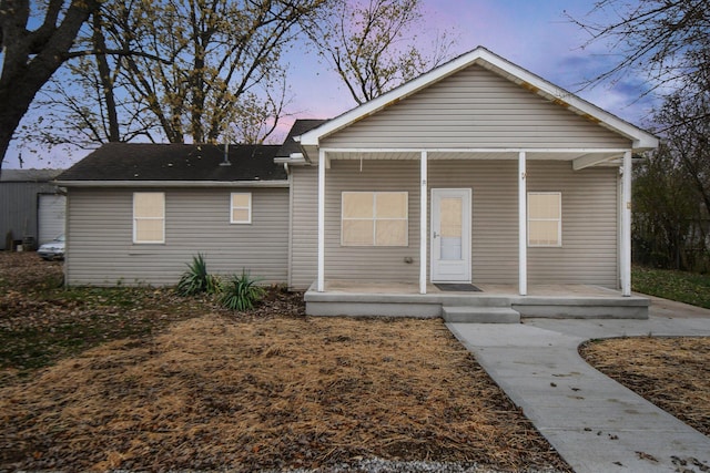 view of front of home with covered porch