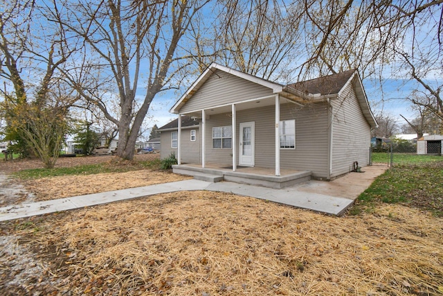 bungalow-style home with a porch