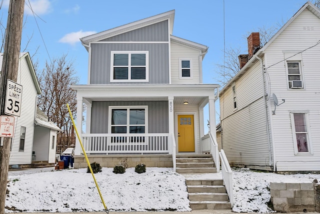 view of front property with a porch