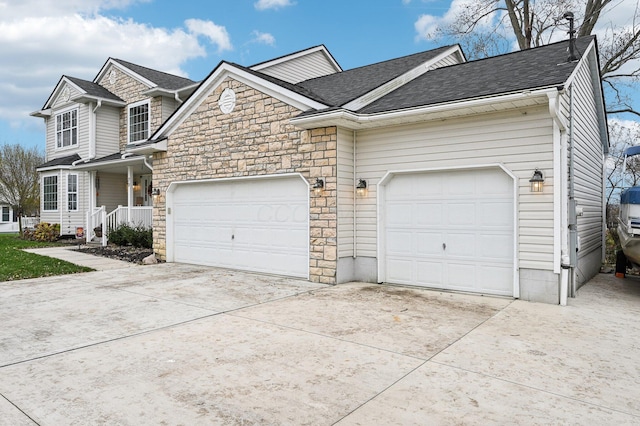 view of front of home featuring a garage