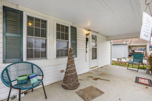 view of patio with a porch