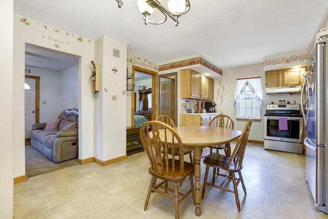 view of dining room