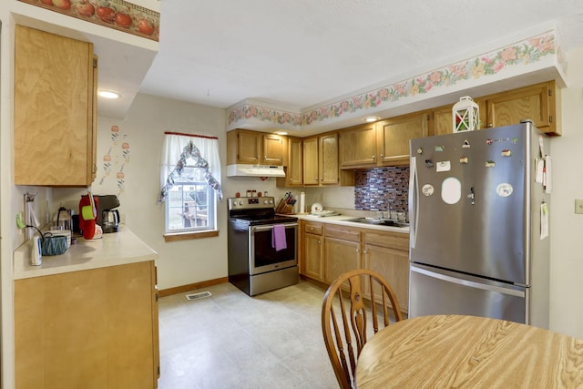 kitchen featuring sink and stainless steel appliances