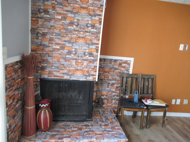 room details featuring hardwood / wood-style flooring