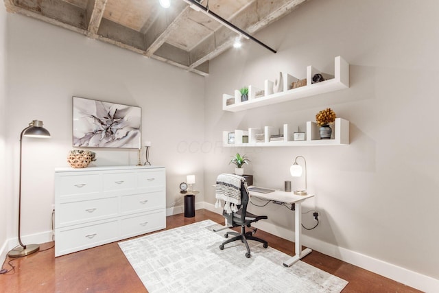 199 S 5th St Unit 406, Columbus, OH 43215 - office with baseboards and concrete floors