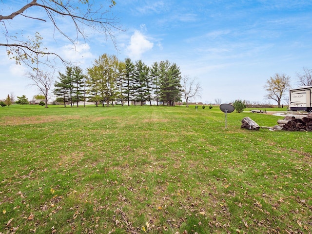 view of yard featuring a rural view