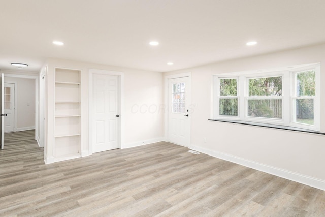 interior space featuring light hardwood / wood-style flooring