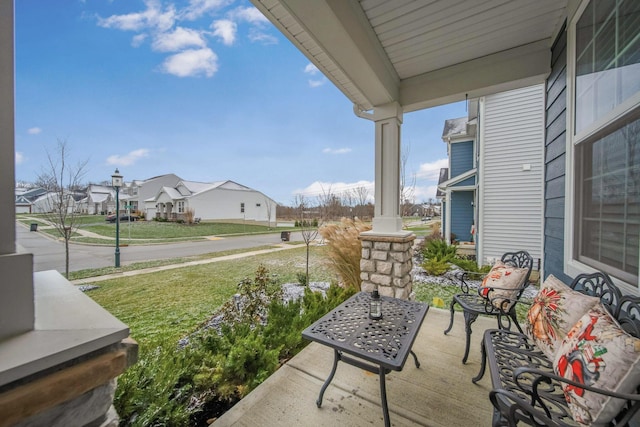 view of patio with a porch