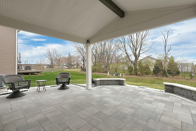 view of patio / terrace with a wooden deck