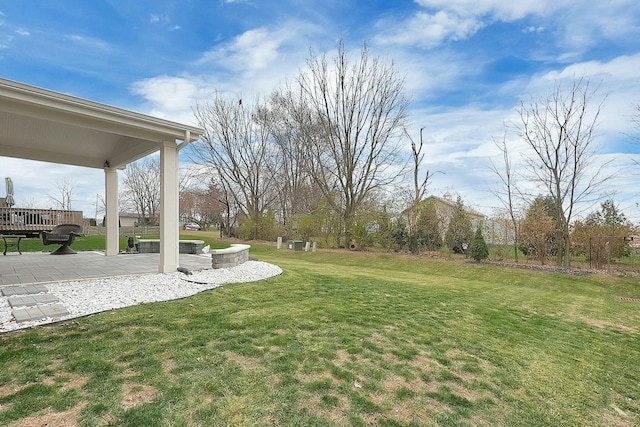 view of yard featuring a patio area