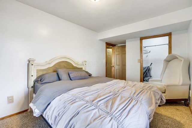 view of carpeted bedroom