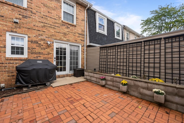 view of patio with grilling area