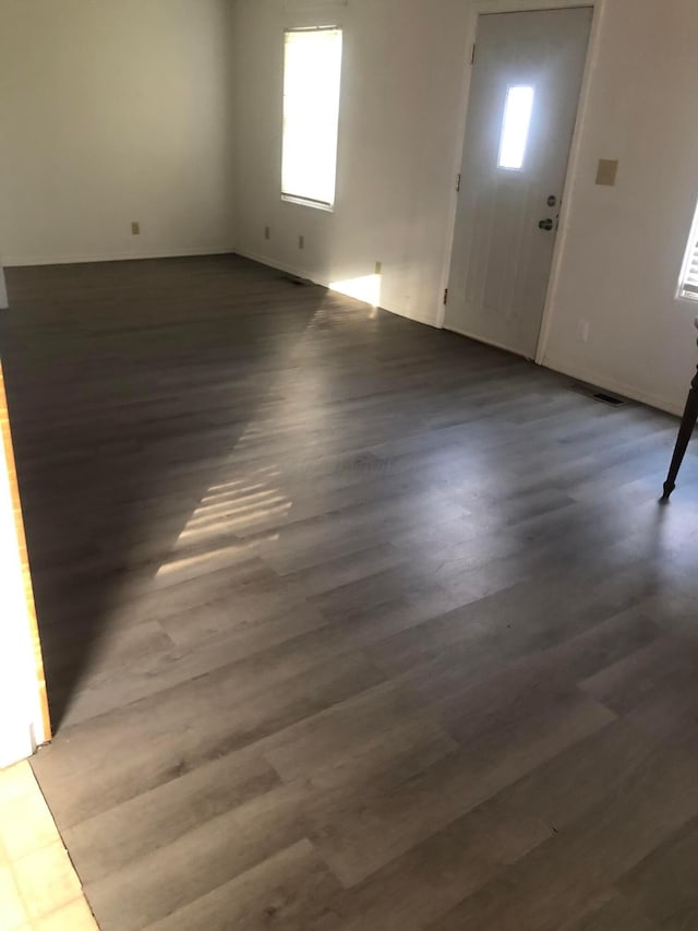 entrance foyer with dark hardwood / wood-style flooring