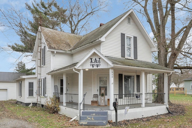 view of front of house with a porch